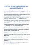 HSA 4191 Review Exam Questions And Answers 100&percnt; Solved