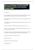 Hard to remember&excl; &lpar;AACN AGACNP BOARDS&rpar; Question and Answers Updated 2026