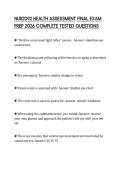 NUR2092 HEALTH ASSESSMENT FINAL EXAM PREP 2026 COMPLETE TESTED QUESTIONS