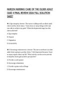 NUR2214 NURSING CARE OF THE OLDER ADULT QUIZ 4 FINAL REVIEW 2026 FULL SOLUTION SHEET