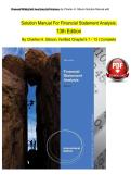 Financial Statement Analysis &lpar;13th Edition&rpar; by Charles H&period; Gibson Solution Manual with Worked Problems and Detailed Answers