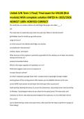 Unitek LVN Term 1 Final&sol; Final exam for VN100 &lpar;first module&rpar; With complete solution RATED A&plus; 2025&sol;2026 NEWEST 100&percnt; VERIFIED CORRECT  