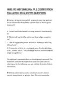 NURS 190 MIDTERM EXAM PA 2 CERTIFICATION EVALUATION 2026 SOLVED QUESTIONS