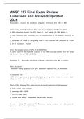 ANSC 257 Final Exam Review Questions and Answers Updated 2026