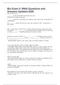 Bio Exam 2- RNAi Questions and Answers Updated 2026