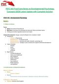 PSYC 140 Final Exam Notes on Developmental Psychology Concepts &vert;2026 Latest Update with Complete Solution-Portage Learning
