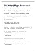 RNA Module &num;2 Exam Questions and Answers Updated 2026