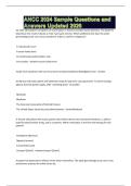 ANCC 2024 Sample Questions and Answers Updated 2026