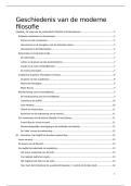 Samenvatting -  Geschiedenis van de moderne filosofie &lpar;UA&rpar;