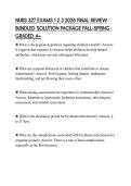 NURS 327 EXAMS 1 2 3 2026 FINAL REVIEW BUNDLED SOLUTION PACKAGE FALL-SPRING GRADED A&plus;