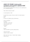 ANSC 251 EXAM 4 study guide questions and answers updated 2026