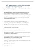 NP board exam review&colon; Class book questions and answers 