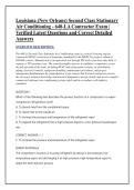 Louisiana &lpar;New Orleans&rpar; Second Class Stationary  Air Conditioning - 640-LA Contractor Exam &vert;  Verified Latest Questions and Correct Detailed  Answers
