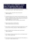 Camt Exam Latest 2026&sol;2027 Actual Exam 135 Questions With Correct Answers 100&percnt; Verified Graded A&plus;