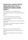 NURS 682 EXAM 1 ADVANCED PRACTICE NURSING FAMILY HEALTH I 2026 FULL QUESTIONS AND CORRECT ANSWERS GRADED A&plus;
