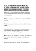 NURS 682 EXAM 1 ADVANCED PRACTICE NURSING FAMILY HEALTH I 2026 PRACTICE SCRIPT QUESTIONS ANSWERS INCLUDED