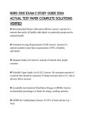 NURS 3100 EXAM 2 STUDY GUIDE 2026 ACTUAL TEST PAPER COMPLETE SOLUTIONS VERIFIED