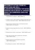 MIDTERM FIT ACTUAL EXAM ALL QUESTIONS AND WELL ELABORATED ANSWERS TOP RATED VERSION FOR ALREADY A&plus; GRADED HIGHLY RECOMMENDED &vert;NEW AND REVISED