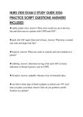 NURS 3100 EXAM 2 STUDY GUIDE 2026 PRACTICE SCRIPT QUESTIONS ANSWERS INCLUDED