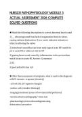 NURS231&lowbar;PATHOPHYSIOLOGY&lowbar;MODULE&lowbar;3&lowbar;ACTUAL&lowbar;ASSESSMENT&lowbar;2026&lowbar;COMPLETE