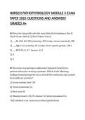 NURS231 PATHOPHYSIOLOGY MODULE 3 EXAM PAPER 2026 QUESTIONS AND ANSWERS GRADED A&plus;