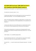 UCF QMB 3200 Final Exam&sol; QMB 3200 Final Exam 2  SETS COMPILED TOGETHER NEWEST RATED A&plus;  