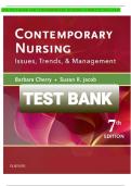 Test Bank for Contemporary Nursing&colon; Issues&comma; Trends&comma; and Management 7th Edition by Patricia A&period; Cherry & Mary Jo Jacob &vert; Questions & Answers