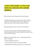 VA REAL ESTATE MOSELEY ACTUAL EXAM PAPER 2026 QUESTIONS WITH ANSWERS GRADED A&plus;