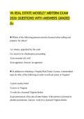 VA REAL ESTATE MOSELEY MIDTERM EXAM 2026 QUESTIONS WITH ANSWERS GRADED A&plus;