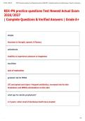 REX-PN practice questions Test Newest Actual Exam  2026&sol;2027  &vert; Complete Questions & Verified Answers &vert; Grade A&plus; 