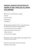 NURS6501 ADVANCED PATHOPHYSIOLOGY MIDTERM 201 FINAL PAPER 2026 FULL REVIEW WITH ANSWERS