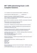 MKT 4350 &lpar;advertising&rpar; Exam 1 with Complete Solutions