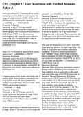 CPC Chapter 17 Test Questions with Verified Answers Rated A