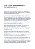 CITI - HIPAA Training Exam with Accurate Solutions