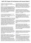 AAPC CPC Chapter 20 Test Questions with Answers Rated A