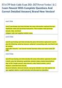 ETA CPP Study Guide Exam 2026 -2027Newest Version 1 & 2  Exam Newest With Complete Questions And  Correct Detailed Answers&vert; Brand New Version&excl; 