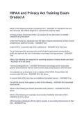HIPAA and Privacy Act Training Exam-Graded A