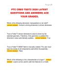 PTC CREO TEST2 2026 LATEST  QUESTIONS AND ANSWERS&vert; ACE  YOUR GRADES&period;