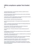 HIPAA compliance update Test-Graded A