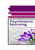 Complete Study Test Bank for Psychiatric Nursing&colon; Contemporary Practice&comma; 8th Edition &ndash; Mary A&period; Boyd & Rebecca A&period; Luebbert &vert; Practice Questions and Correct Answers&sol; Latest Edition 2026