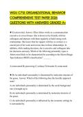 WGU C715 ORGANIZATIONAL BEHAVIOR COMPREHENSIVE TEST PAPER 2026 QUESTIONS WITH ANSWERS GRADED A&plus;