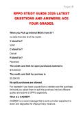 RPPO STUDY GUIDE 2026 LATEST  QUESTIONS AND ANSWERS&vert; ACE  YOUR GRADES&period;