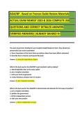 AGACNP - Based on Frances Guide Review Materials ACTUAL EXAM NEWEST 2025 & 2026 COMPLETE 350  QUESTIONS AND CORRECT DETAILED ANSWERS  &lpar;VERIFIED ANSWERS&rpar; &vert;ALREADY GRADED A&plus;