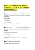 WGU C715 ORGANIZATIONAL BEHAVIOR  EXAM STUDY GUIDE 2026 QUESTIONS WITH  ANSWERS GRADED A&plus;