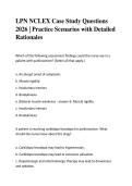 LPN NCLEX Case Study Questions  2026 &vert; Practice Scenarios with Detailed  Rationales