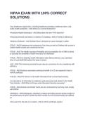 HIPAA EXAM WITH 100&percnt; CORRECT SOLUTIONS