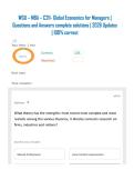 WGU &ndash; MBA &ndash; C211- Global Economics for Managers &vert; Questions and Answers complete solutions &vert; 2026 Updates &vert; 100&percnt; correct