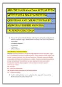 AGACNP Certification Exam ACTUAL EXAM  NEWEST 2025 & 2026 COMPLETE 350  QUESTIONS AND CORRECT DETAILED  ANSWERS &lpar;VERIFIED ANSWERS&rpar;  &vert;ALREADY GRADED A&plus;
