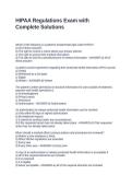 HIPAA Regulations Exam with Complete Solutions