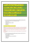 PNP Certification Exam ACTUAL EXAM  NEWEST 2025 & 2026 COMPLETE 350  QUESTIONS AND CORRECT DETAILED  ANSWERS &lpar;VERIFIED ANSWERS&rpar;  &vert;ALREADY GRADED A&plus;